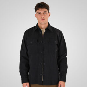 262RGS-5210 OVERSHIRTS (RELAXED FIT) (TWILL FABRIC) BLACK - Image 1