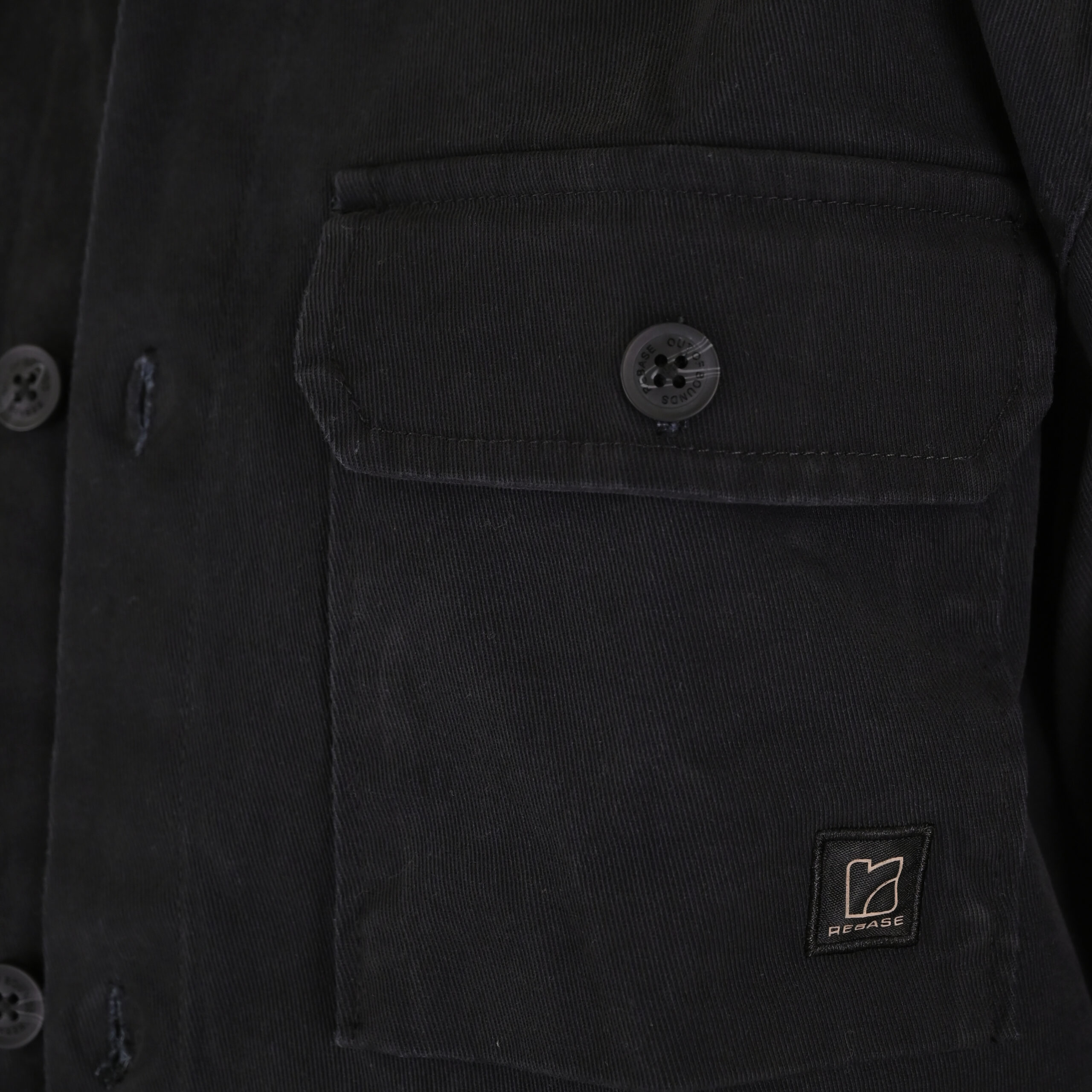 262RGS-5210 OVERSHIRTS (RELAXED FIT) (TWILL FABRIC) BLACK - Image 5