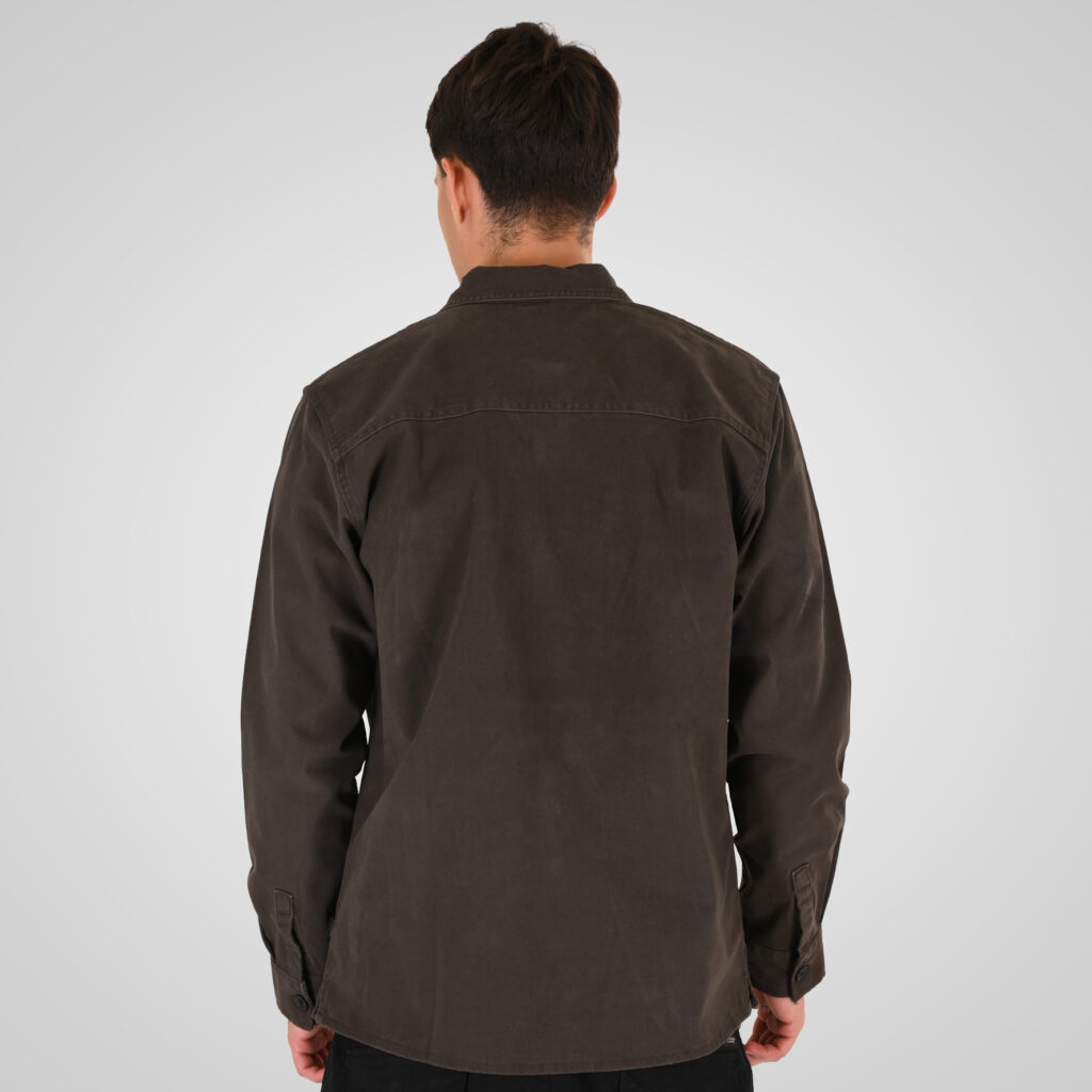 262RGS-5210 OVERSHIRTS (RELAXED FIT) (TWILL FABRIC) SHADOW GREY