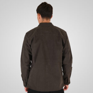 262RGS-5210 OVERSHIRTS (RELAXED FIT) (TWILL FABRIC) SHADOW GREY - Image 4