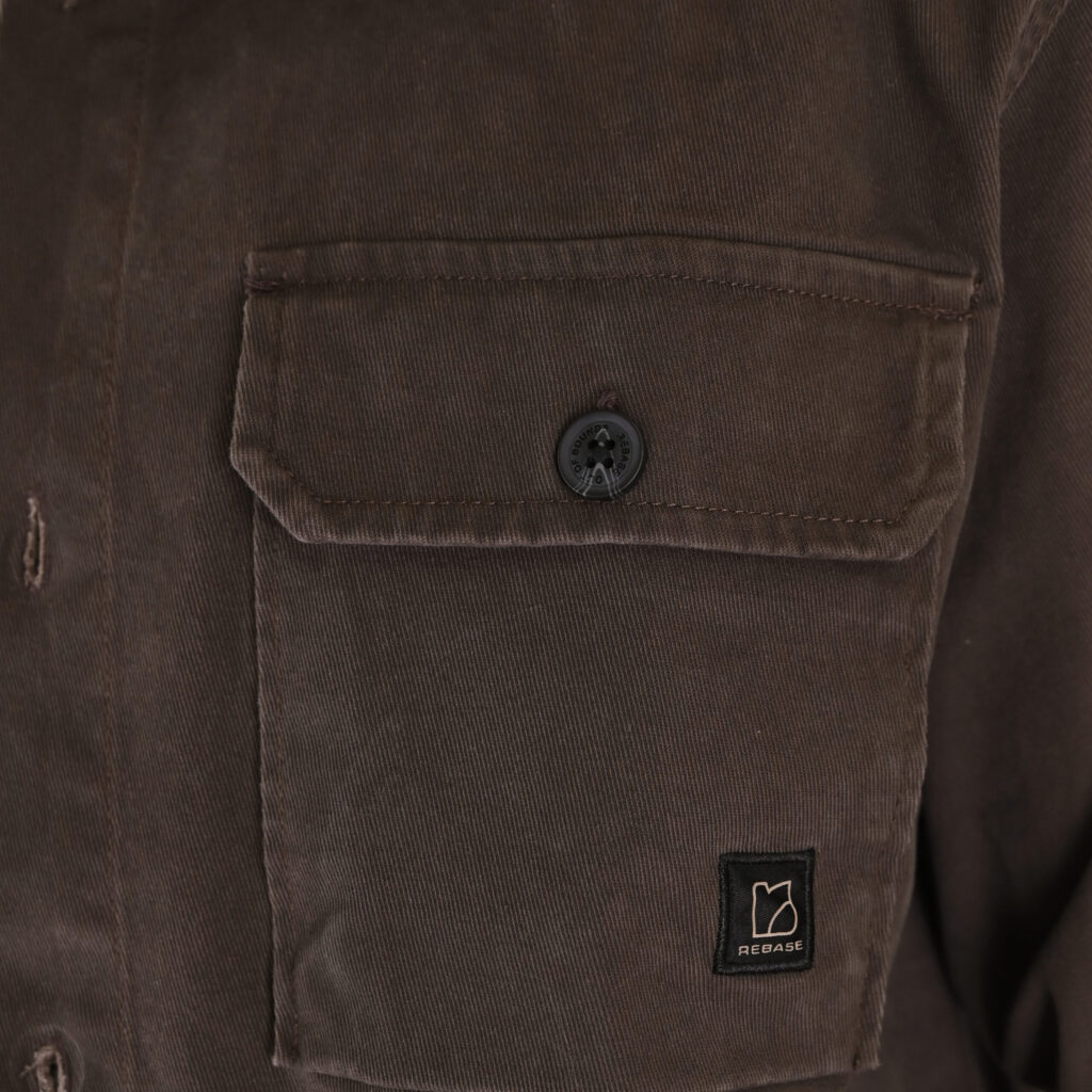 262RGS-5210 OVERSHIRTS (RELAXED FIT) (TWILL FABRIC) SHADOW GREY