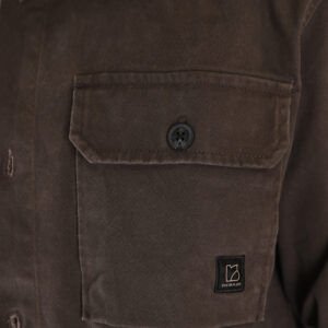 262RGS-5210 OVERSHIRTS (RELAXED FIT) (TWILL FABRIC) SHADOW GREY - Image 5