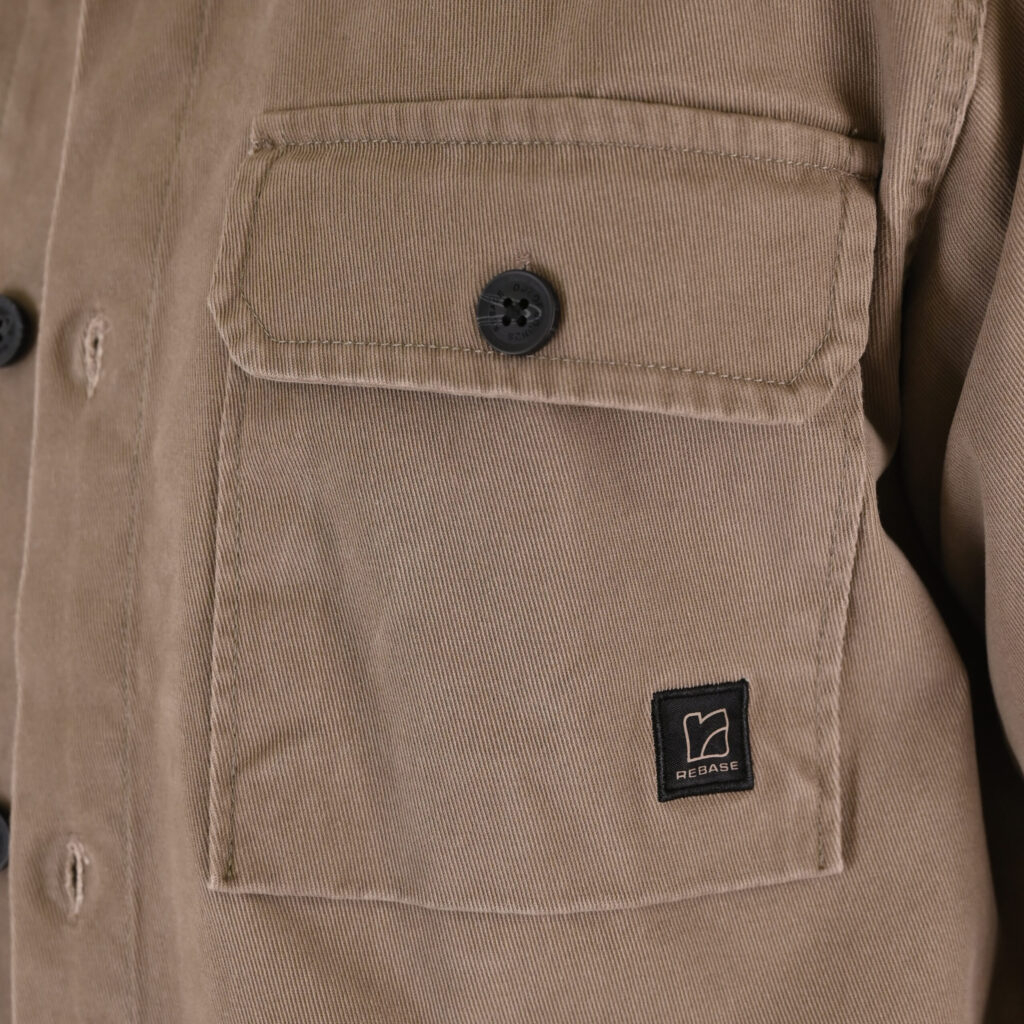 262RGS-5210 OVERSHIRTS (RELAXED FIT) (TWILL FABRIC) TAUPE