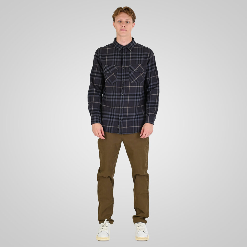 262RGS-5211 SHIRTS FLANNEL CC1 BLACK-GREY