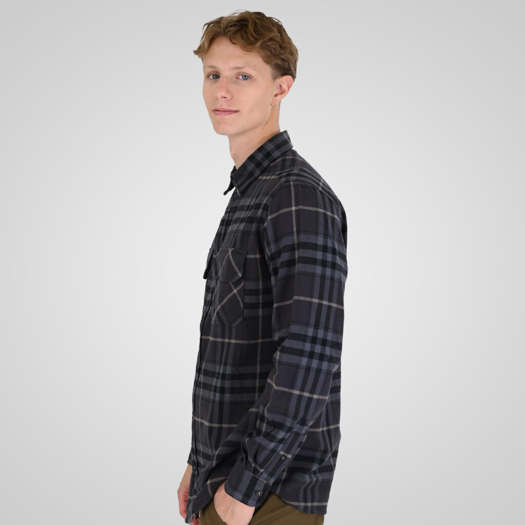 262RGS-5211 SHIRTS FLANNEL CC1 BLACK-GREY