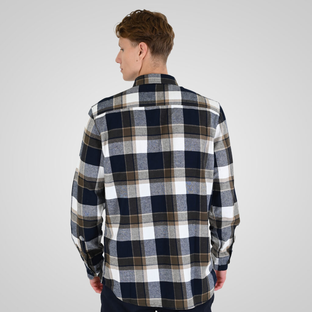 262RGS-5211 SHIRTS FLANNEL CC3 NAVY-BEIGE