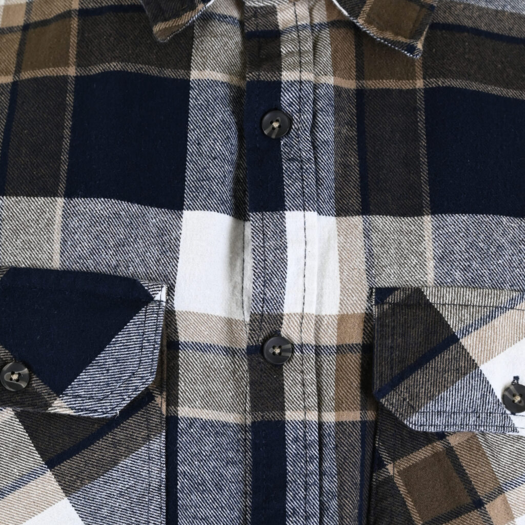 262RGS-5211 SHIRTS FLANNEL CC3 NAVY-BEIGE