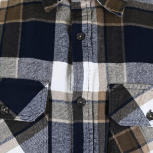 262RGS-5211 SHIRTS FLANNEL CC3 NAVY-BEIGE - Image 5