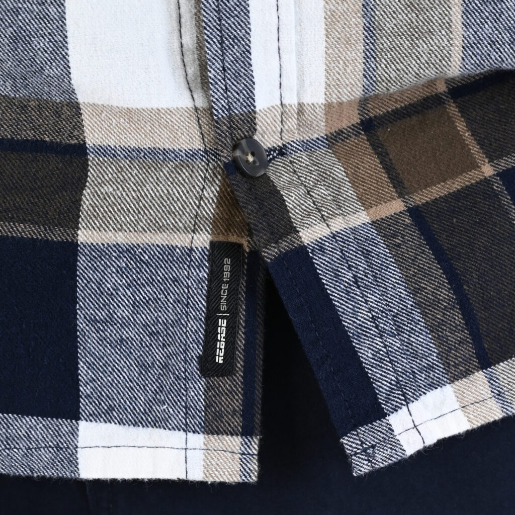 262RGS-5211 SHIRTS FLANNEL CC3 NAVY-BEIGE