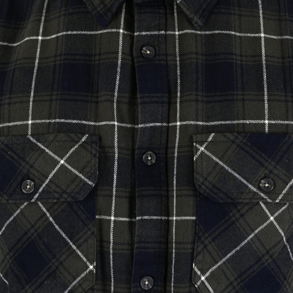 262RGS-5211 SHIRTS FLANNEL CC2 OLIVE-BLUE