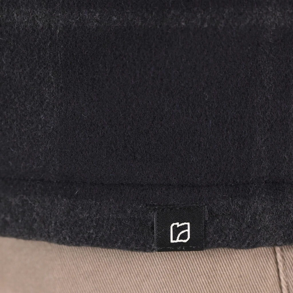 262RGS-5212 OVERSHIRTS WITH ZIPPER AND LIGHT PADDING (HEAVY FLANNEL) CC8 BLACK-ANTHRACITE
