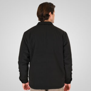 262RGS-5212 OVERSHIRTS WITH ZIPPER AND LIGHT PADDING (HEAVY FLANNEL) BLACK - Image 4