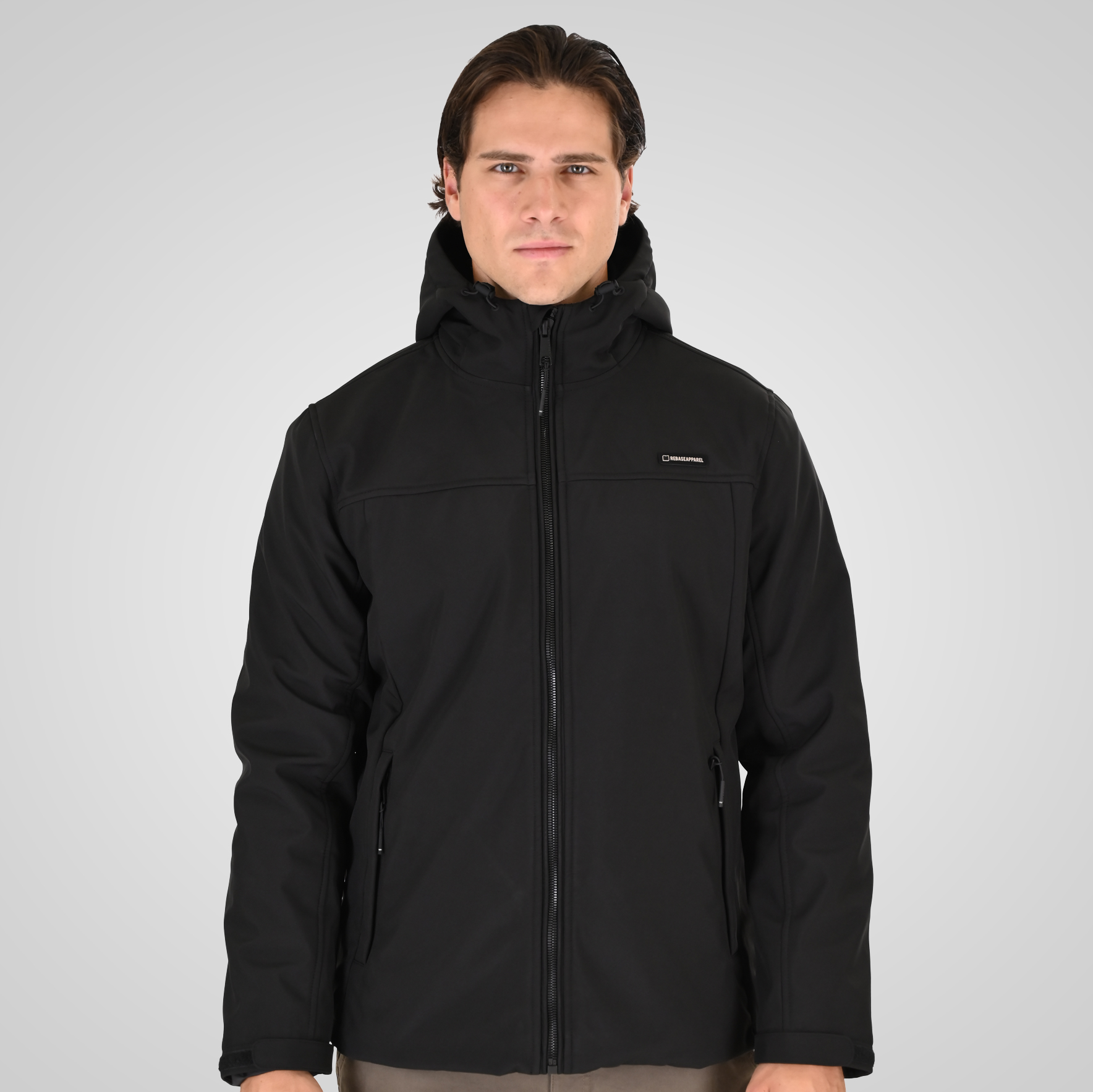 262RJK-2091B JACKETS WITH BLACK SHERPA INSIDE BLACK - Image 1