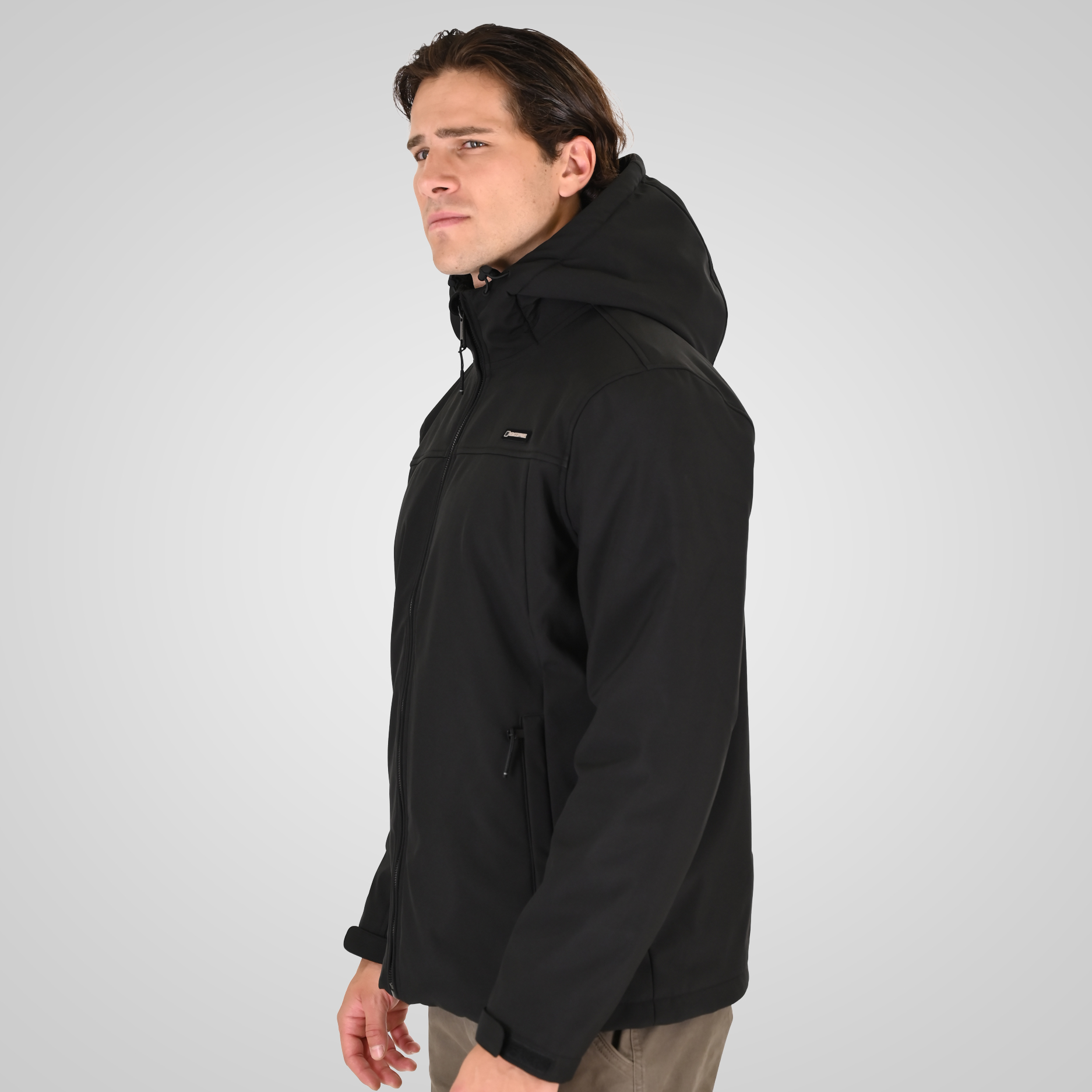 262RJK-2091B JACKETS WITH BLACK SHERPA INSIDE BLACK - Image 3