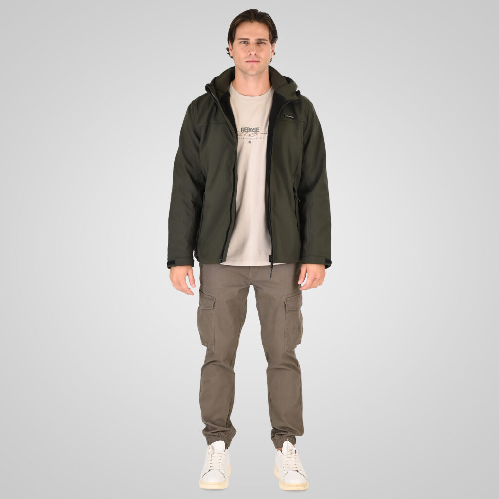262RJK-2091B JACKETS WITH BLACK SHERPA INSIDE OLIVE GREEN