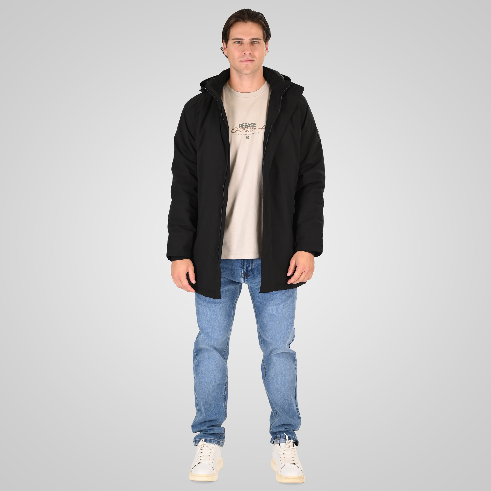 262RJK-2096 JACKETS LONG LENGHT BLACK - Image 2