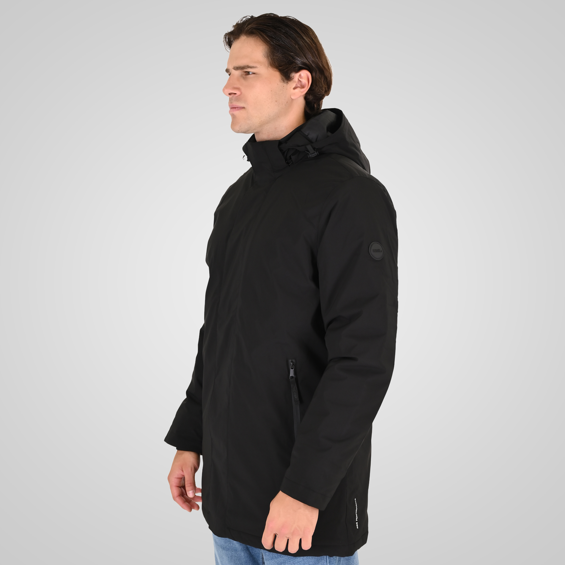 262RJK-2096 JACKETS LONG LENGHT BLACK - Image 3