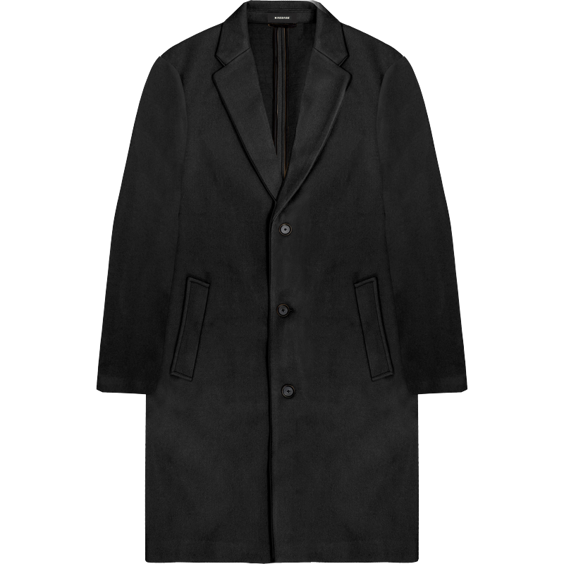 262RJK-2125 COAT LONG BLACK