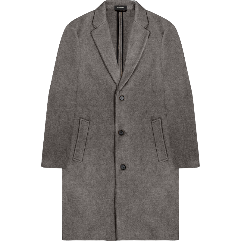 262RJK-2125 COAT LONG GREY MELANGE
