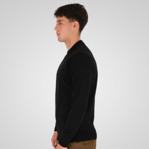 262RKNIT-8050 KNITS CREWNECK WITH DENSE EMBROIDERY BLACK - Image 3