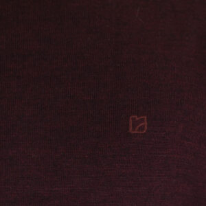 262RKNIT-8050 KNITS CREWNECK WITH DENSE EMBROIDERY BORDEAUX MELANGE - Image 5