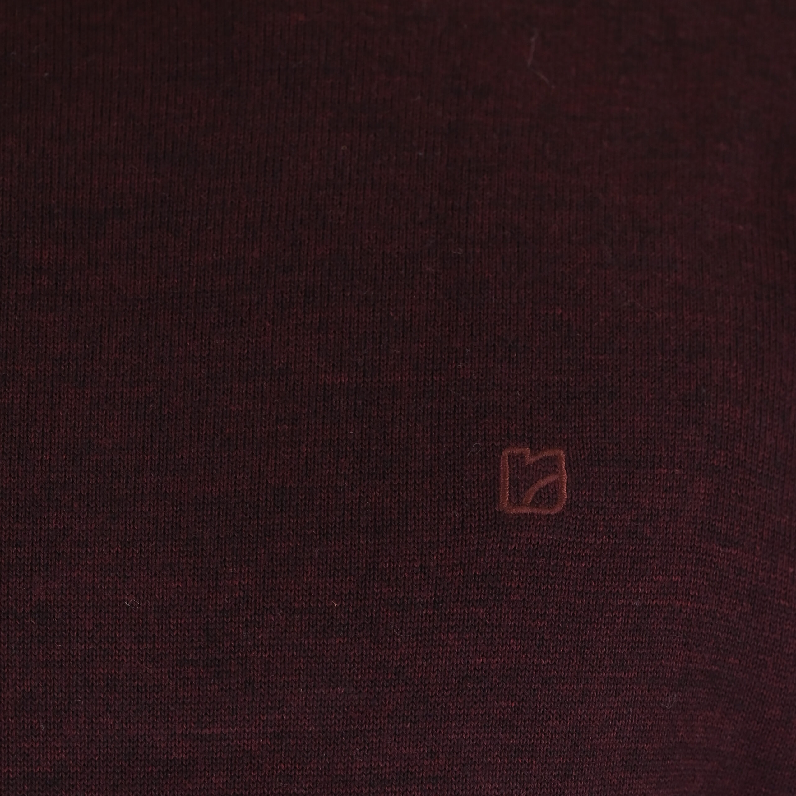 262RKNIT-8050 KNITS CREWNECK WITH DENSE EMBROIDERY BORDEAUX MELANGE - Image 5