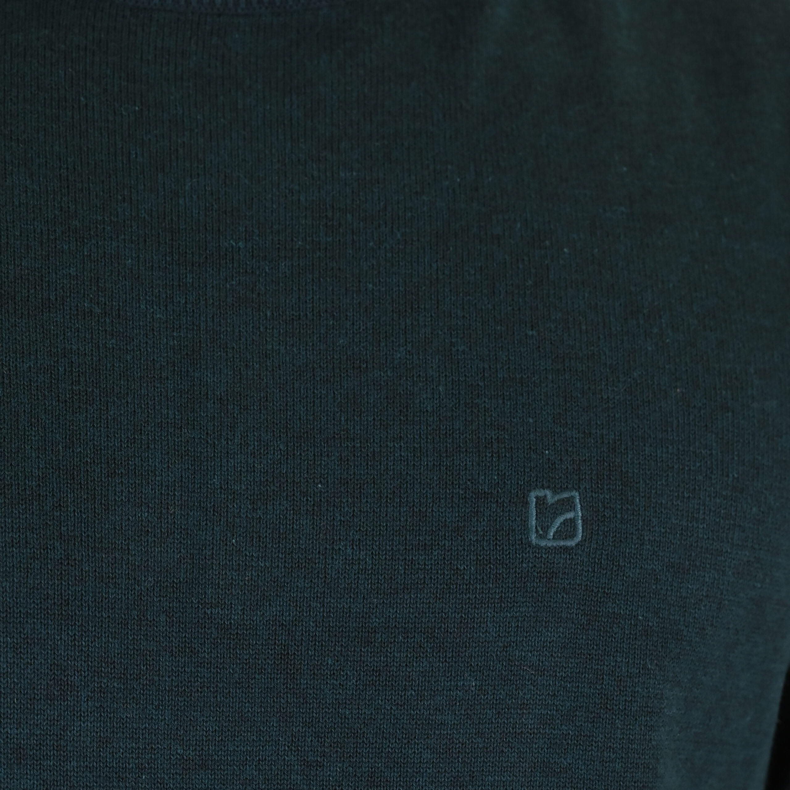 262RKNIT-8050 KNITS CREWNECK WITH DENSE EMBROIDERY DK TEAL MELANGE - Image 5