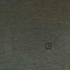 262RKNIT-8050 KNITS CREWNECK WITH DENSE EMBROIDERY GREY GREEN MELANGE - Image 5