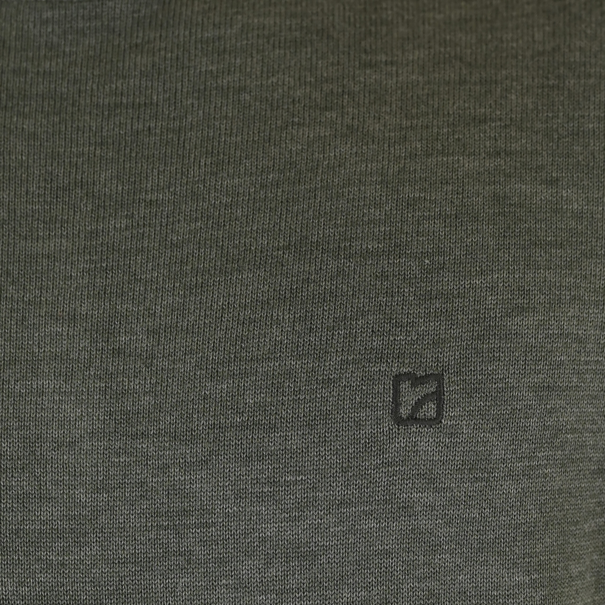 262RKNIT-8050 KNITS CREWNECK WITH DENSE EMBROIDERY GREY GREEN MELANGE - Image 5