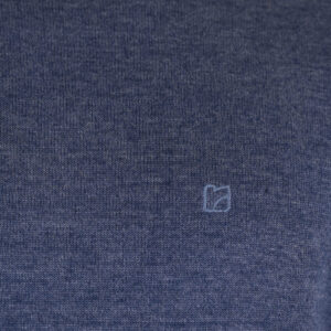 262RKNIT-8050 KNITS CREWNECK WITH DENSE EMBROIDERY INDIGO MELANGE - Image 5