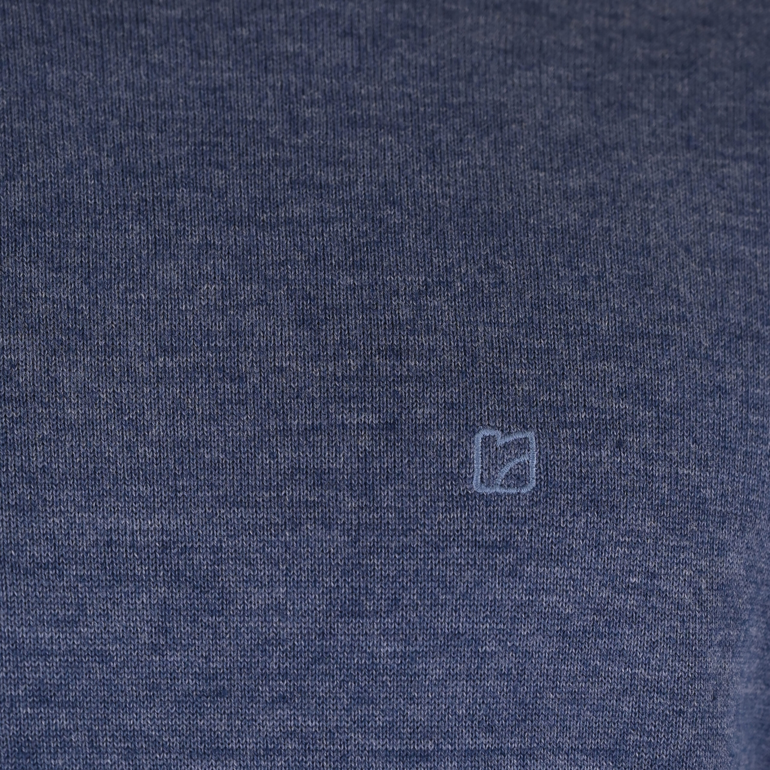 262RKNIT-8050 KNITS CREWNECK WITH DENSE EMBROIDERY INDIGO MELANGE - Image 5