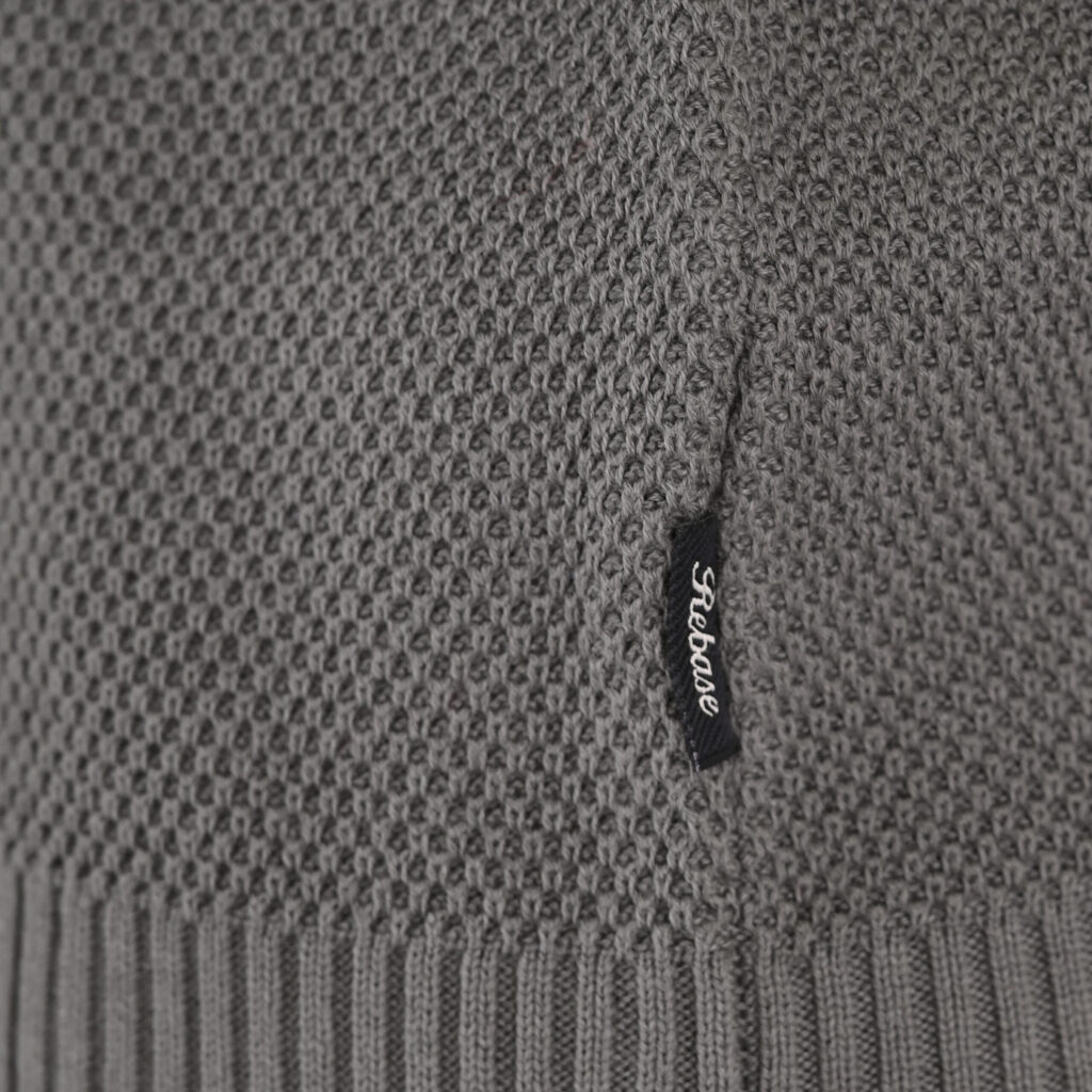 262RKNIT-8050 KNITS CREWNECK WITH DENSE EMBROIDERY KHAKI MELANGE