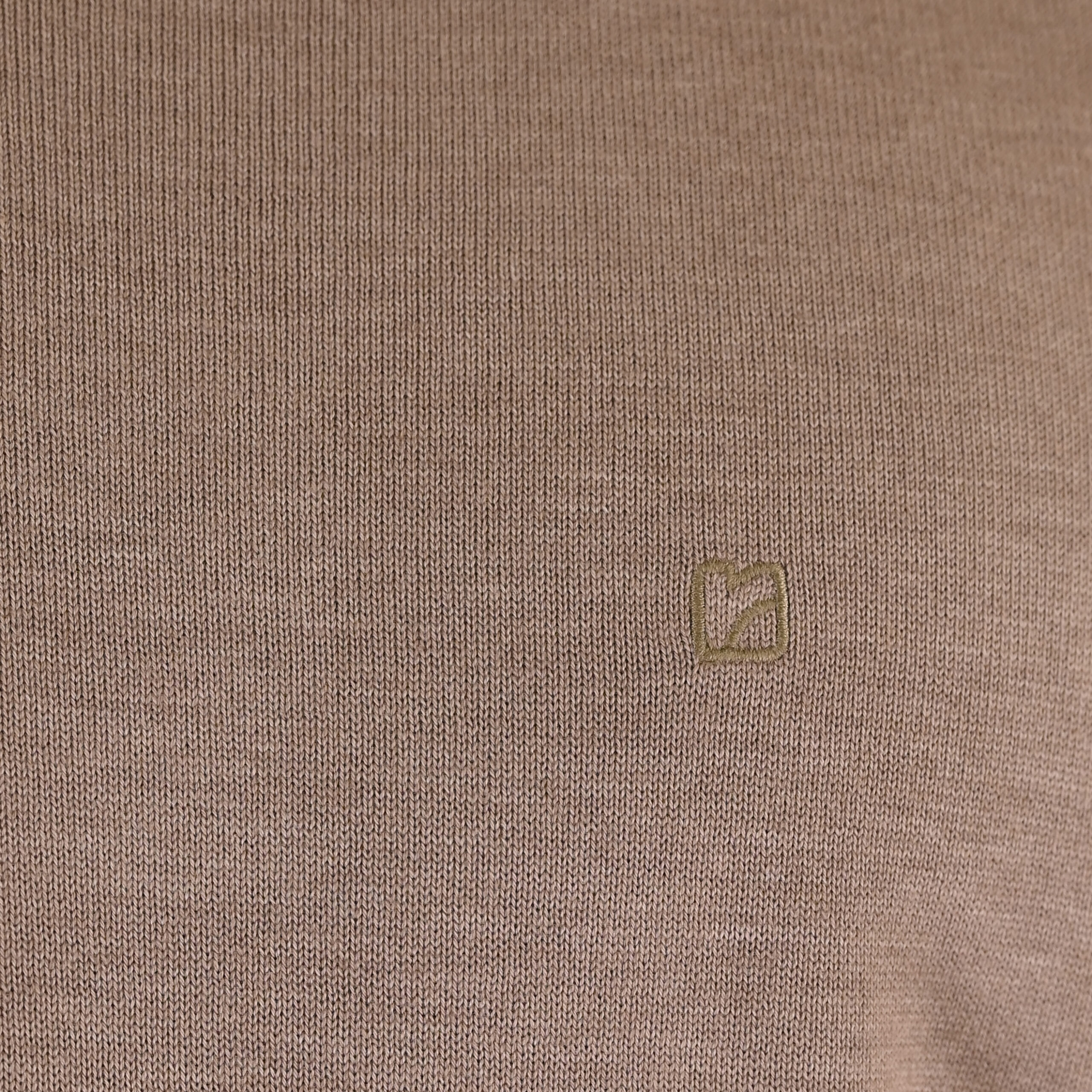 262RKNIT-8050 KNITS CREWNECK WITH DENSE EMBROIDERY MD BEIGE MELANGE - Image 5
