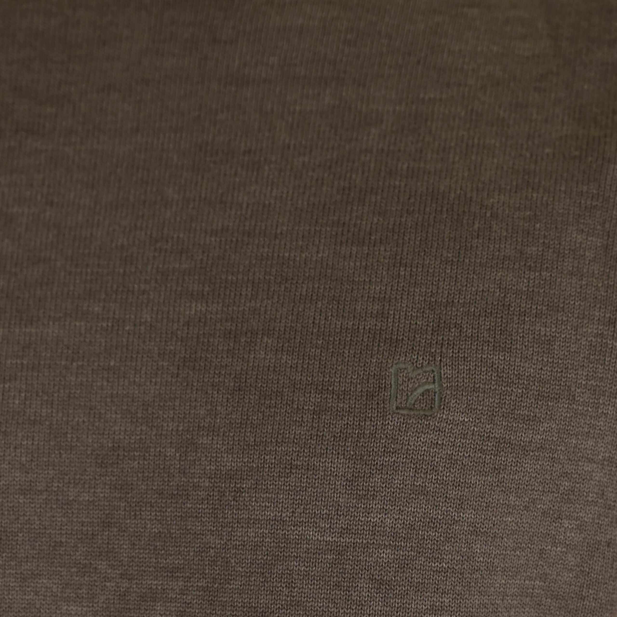 262RKNIT-8050 KNITS CREWNECK WITH DENSE EMBROIDERY MOSS GREEN MELANGE - Image 5