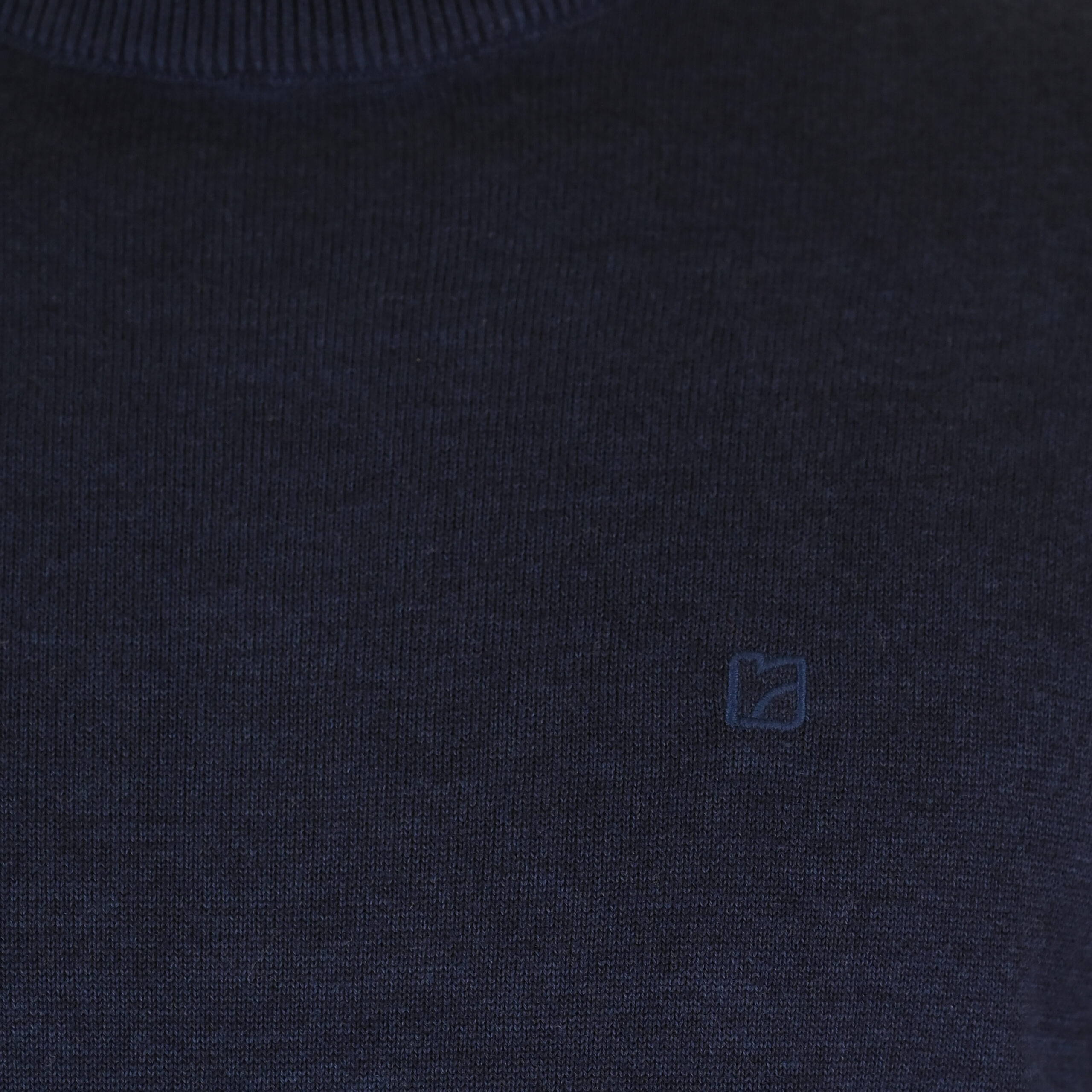 262RKNIT-8050 KNITS CREWNECK WITH DENSE EMBROIDERY NAVY MELANGE - Image 5