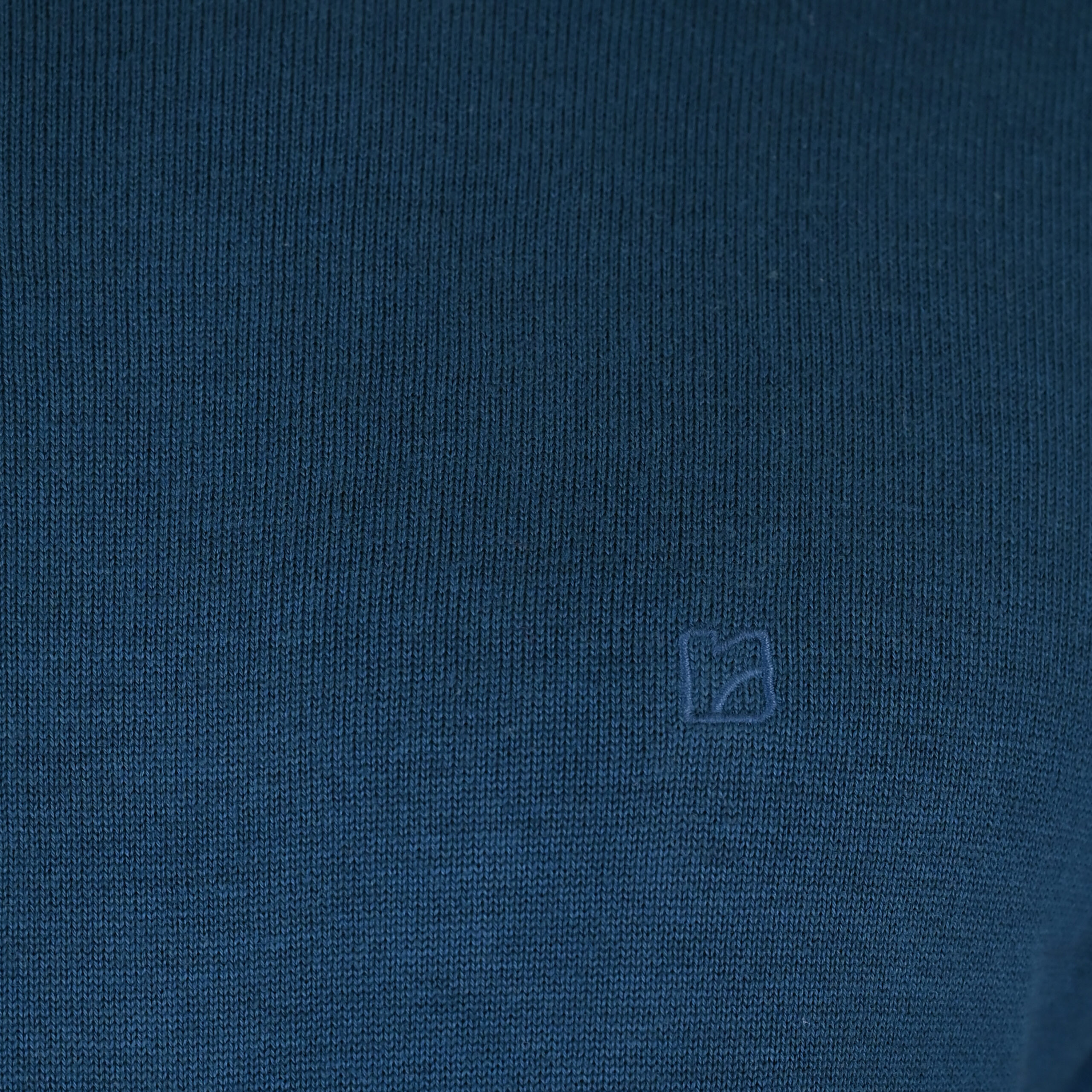 262RKNIT-8050 KNITS CREWNECK WITH DENSE EMBROIDERY PETROL MELANGE - Image 5