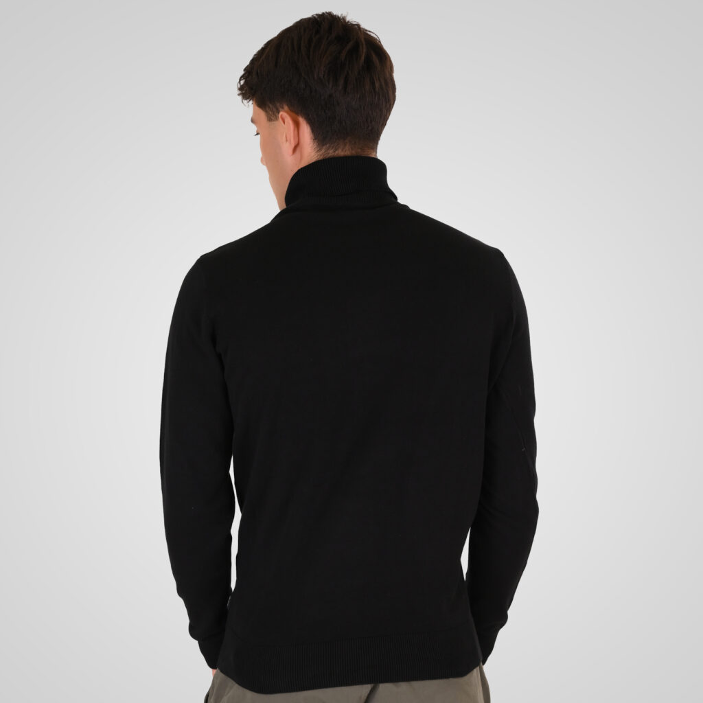 262RKNIT-8051 KNITS ROLL NECK BLACK