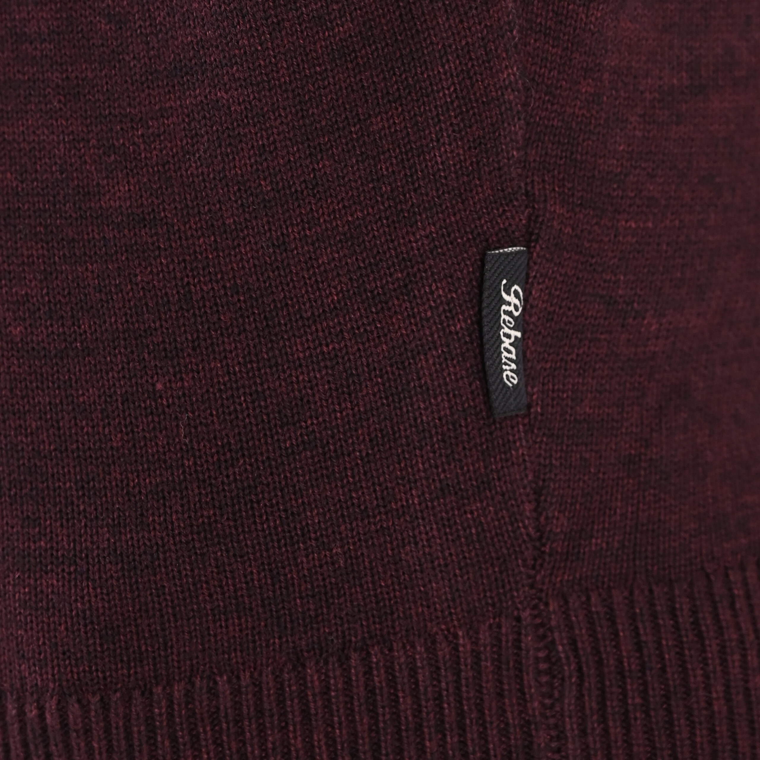 262RKNIT-8051 KNITS ROLL NECK BORDEAUX MELANGE - Image 5