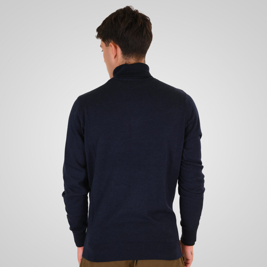 262RKNIT-8051 KNITS ROLL NECK NAVY MELANGE