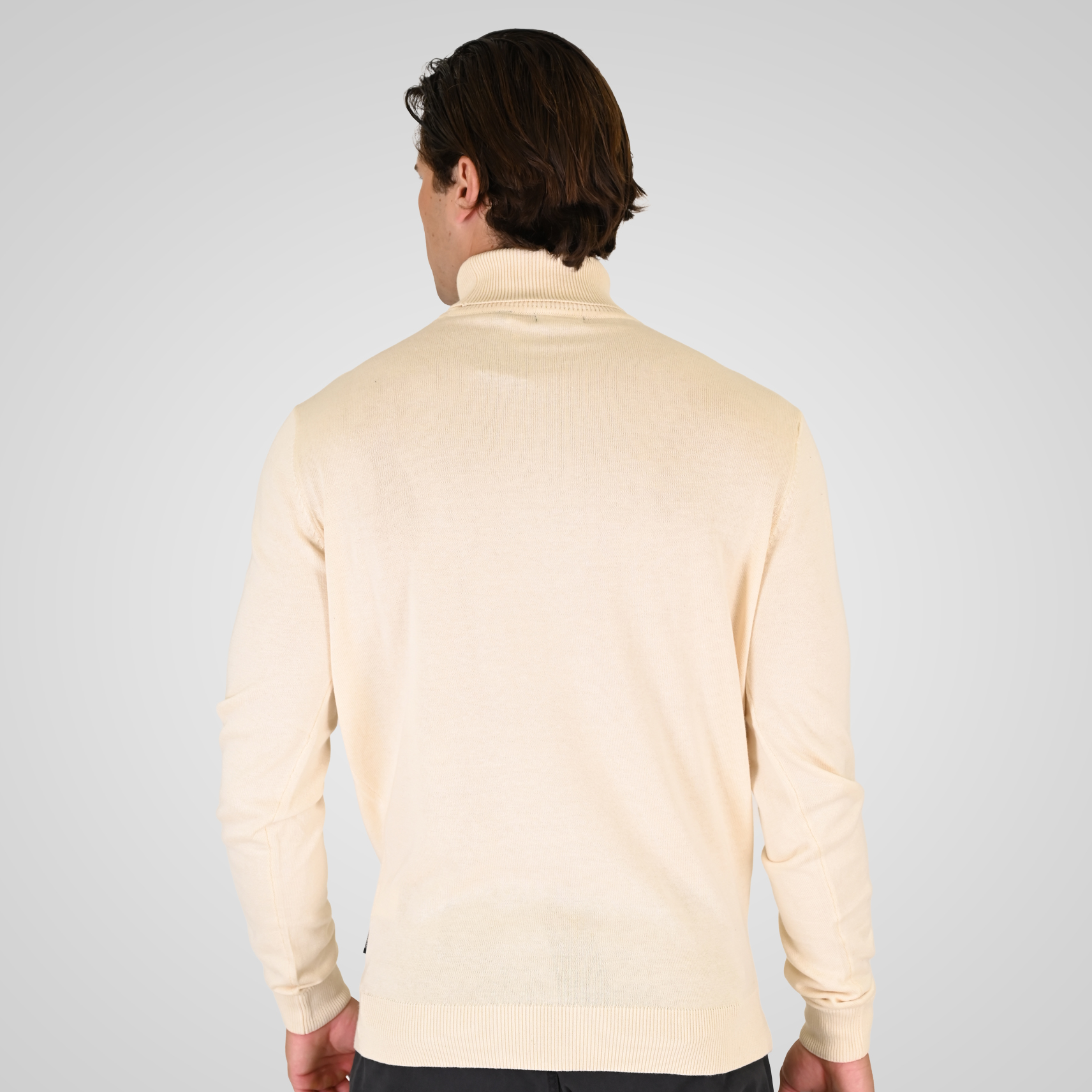 262RKNIT-8051 KNITS ROLL NECK OFF WHITE MELANGE - Image 4
