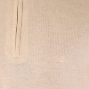262RKNIT-8052 KNITS HALF-ZIP WITH DENSE EMBROIDERY OFF WHITE MELANGE - Image 5