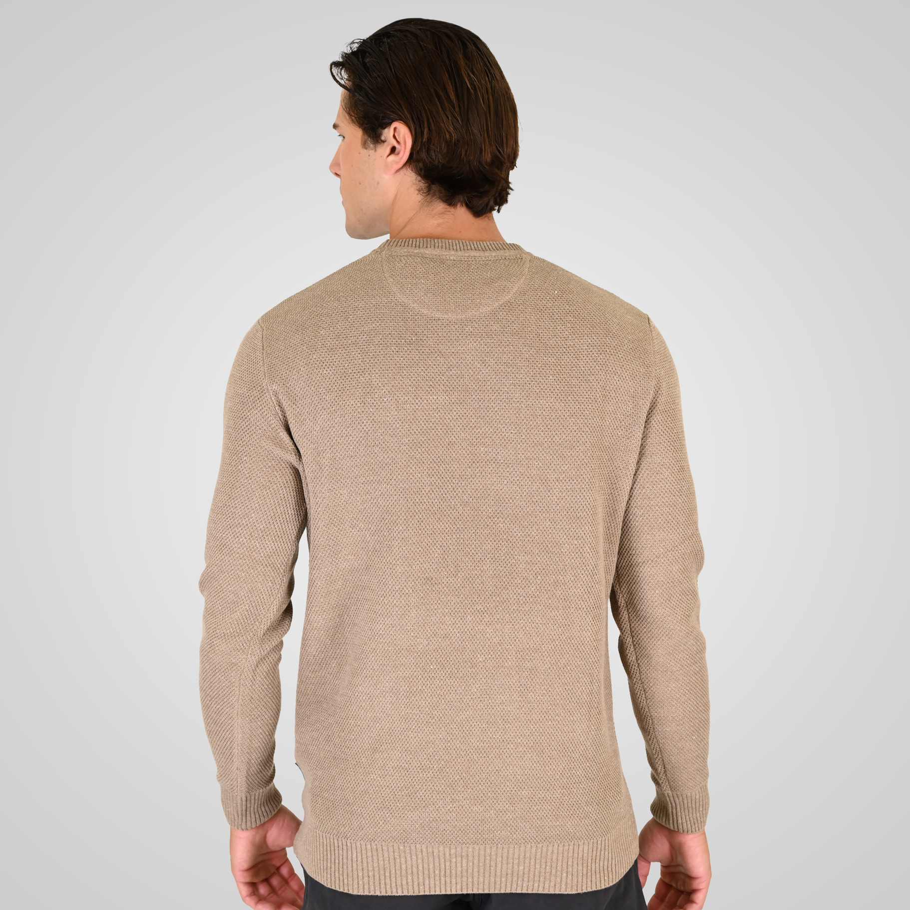 262RKNIT-8053 KNITS CREWNECK (SPECIAL KNITTING) BEIGE MELANGE - Image 4