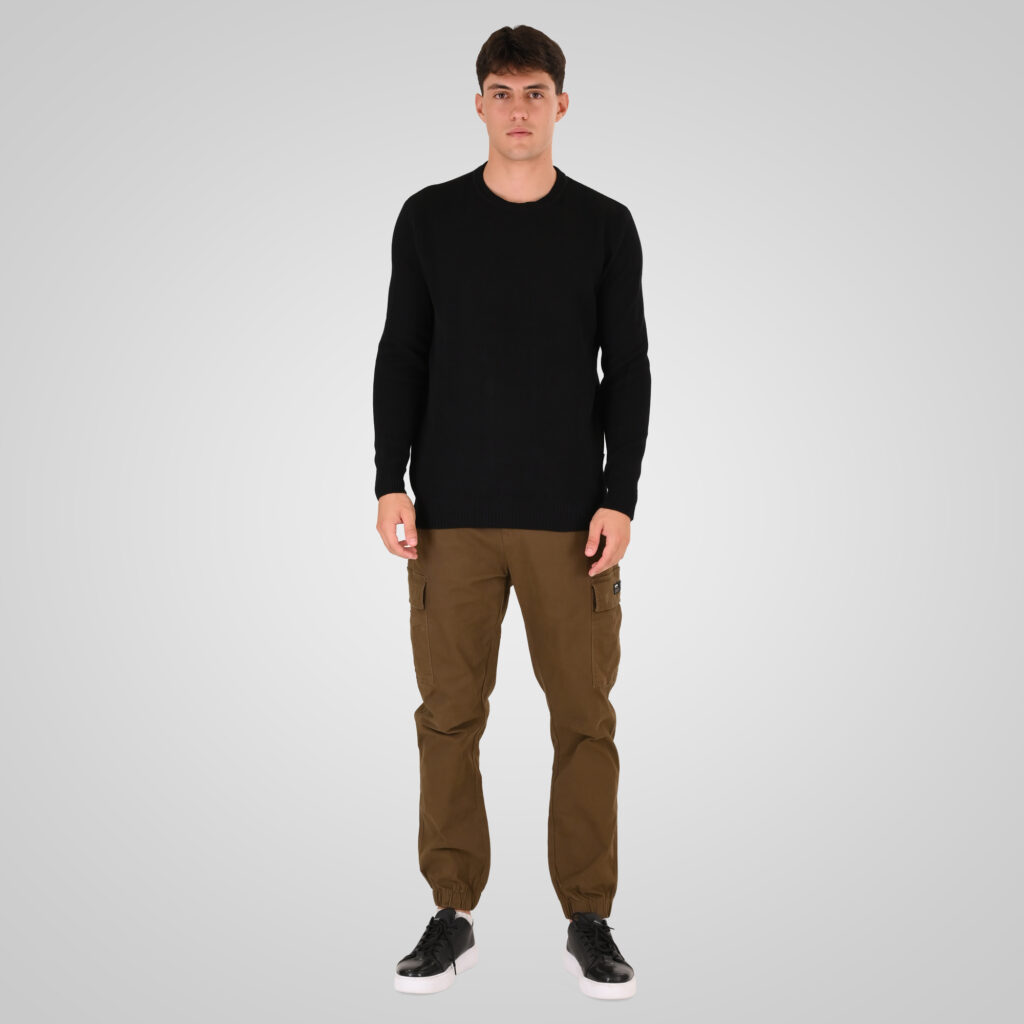 262RKNIT-8053 KNITS CREWNECK (SPECIAL KNITTING) BLACK
