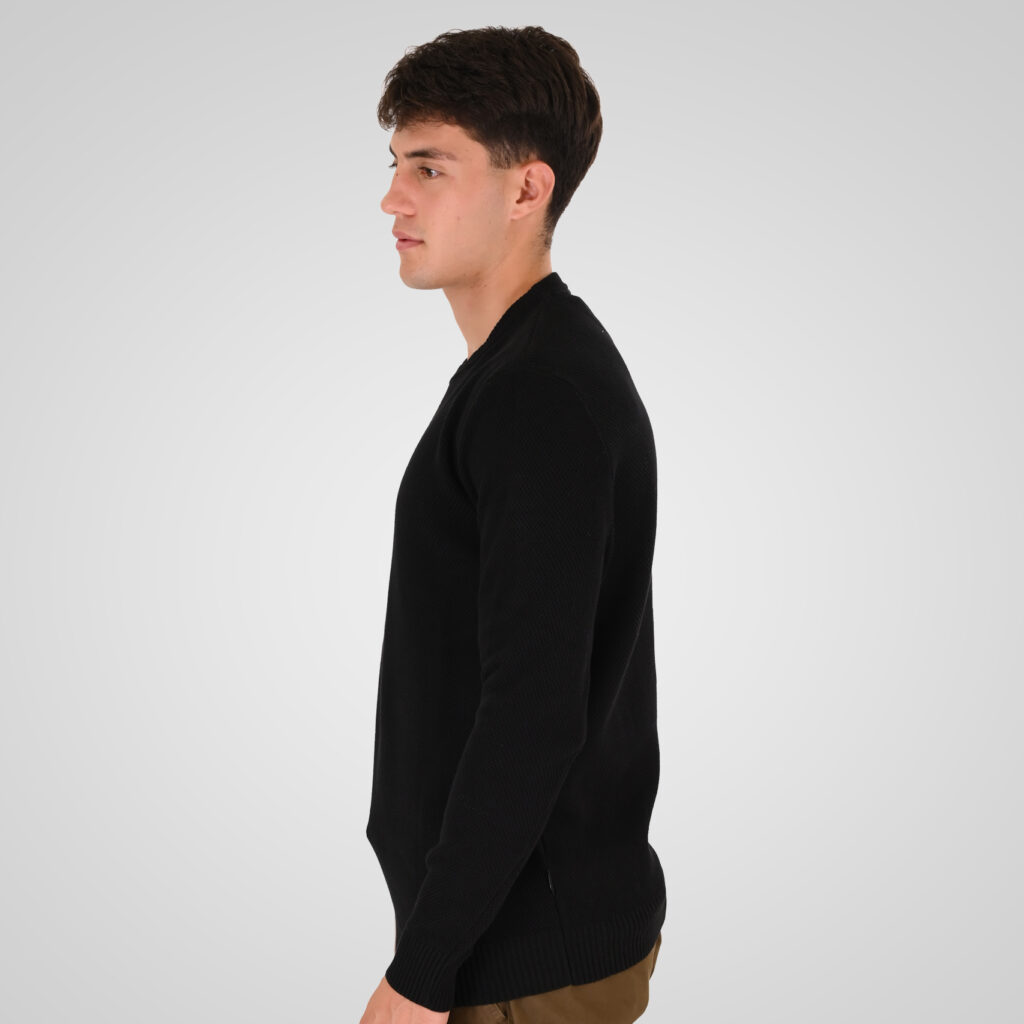 262RKNIT-8053 KNITS CREWNECK (SPECIAL KNITTING) BLACK