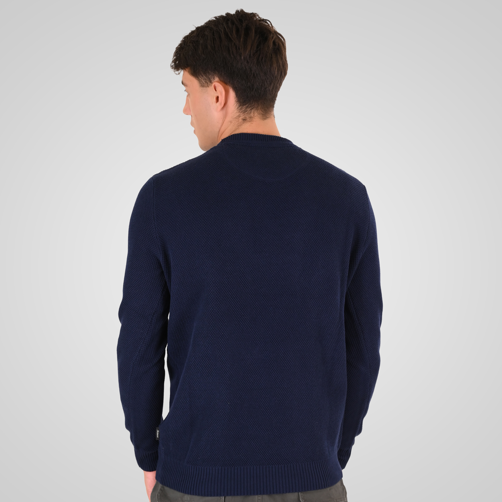 262RKNIT-8053 KNITS CREWNECK (SPECIAL KNITTING) BLUE MARINE - Image 4