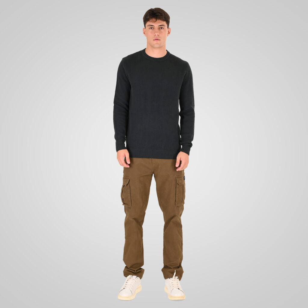 262RKNIT-8053 KNITS CREWNECK (SPECIAL KNITTING) DEEP FOREST