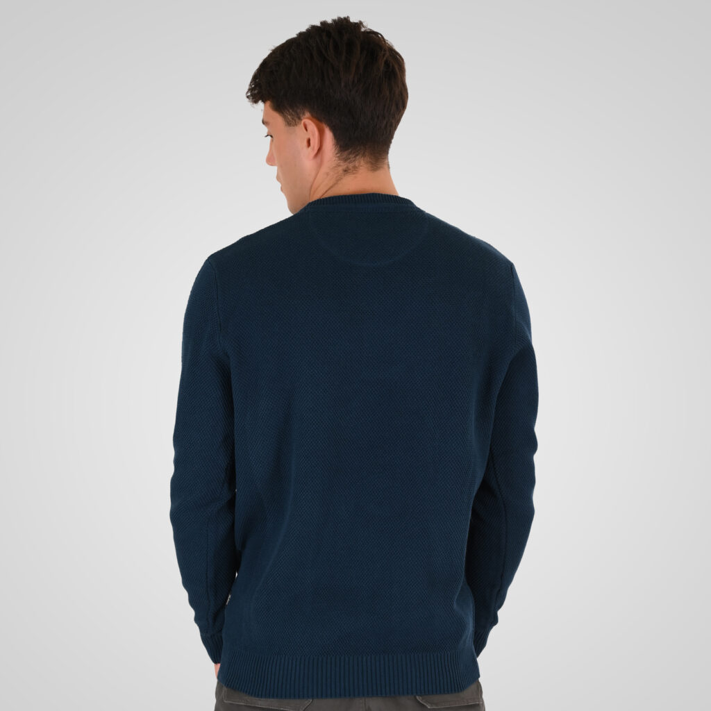 262RKNIT-8053 KNITS CREWNECK (SPECIAL KNITTING) DK PETROL