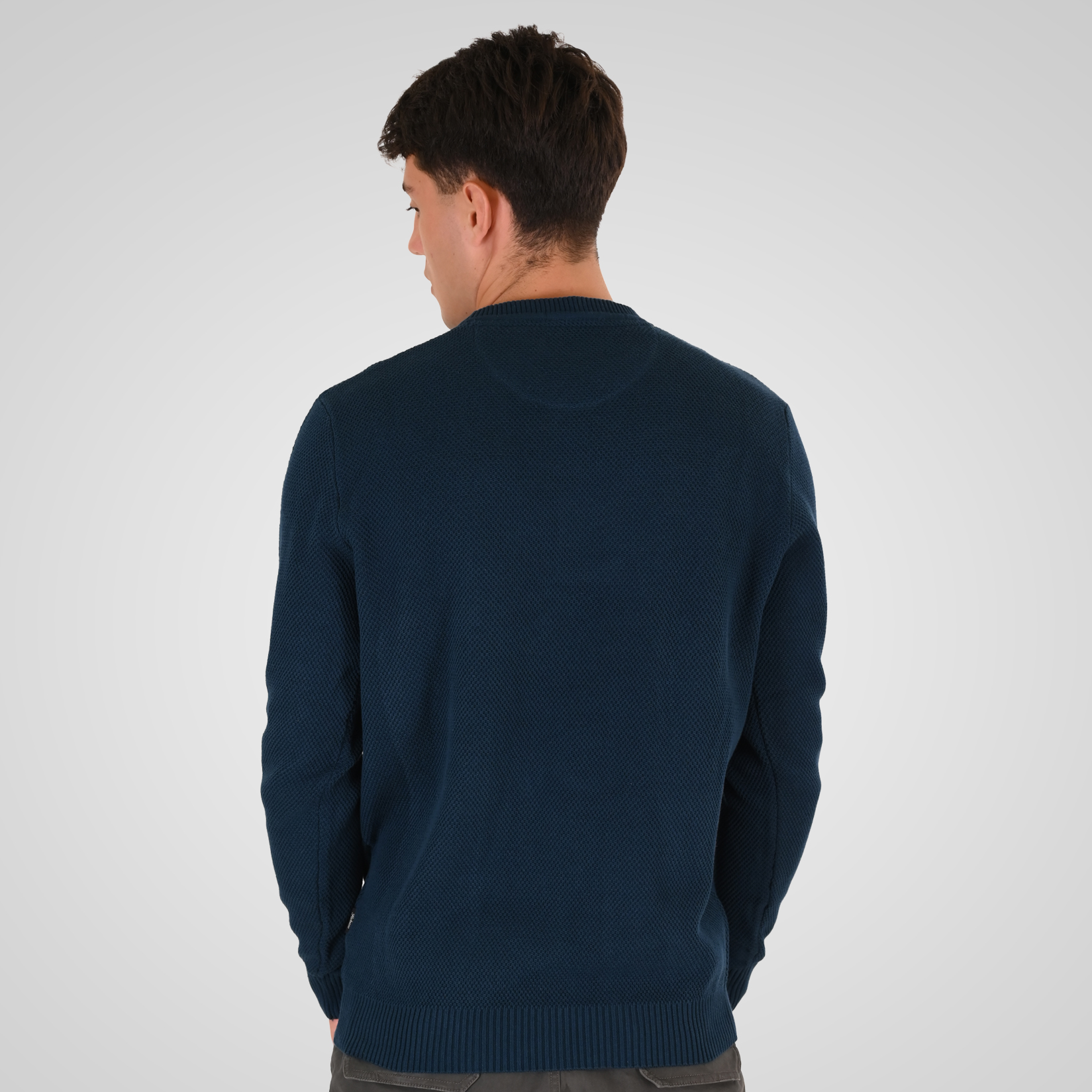 262RKNIT-8053 KNITS CREWNECK (SPECIAL KNITTING) DK PETROL - Image 4