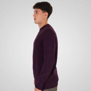 262RKNIT-8053 KNITS CREWNECK (SPECIAL KNITTING) DK RASPBERRY - Image 3
