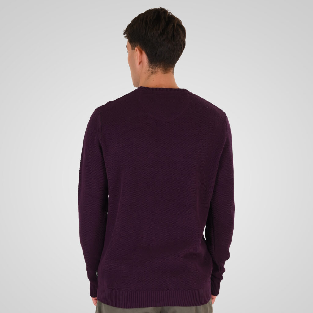 262RKNIT-8053 KNITS CREWNECK (SPECIAL KNITTING) DK RASPBERRY